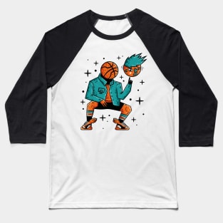 Cartoon Basketball Game Baseball T-Shirt